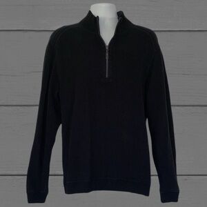 Tommy Bahama Reversible Quarter-Zip Pullover Men’s Large - Navy Blue/Chambray